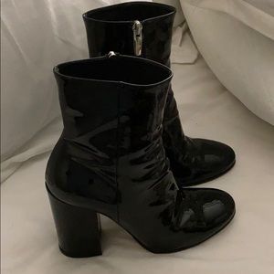Gianvito Rossi Patent Leather Ankle Boots